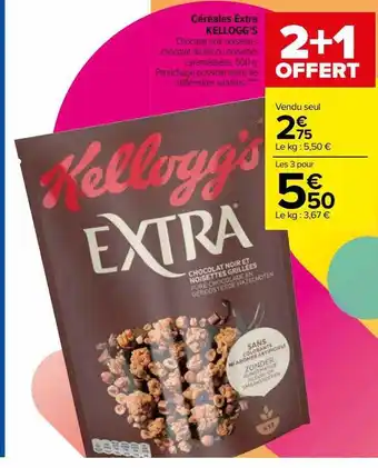 Carrefour Céréales extra kellogg's offre