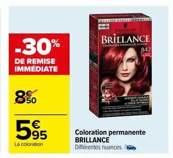 Carrefour Coloration permanente brillance offre