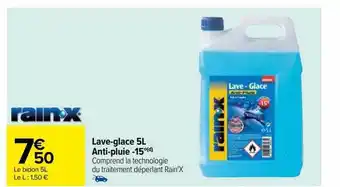 Carrefour Lave-glace 5l anti-pluie -15° offre