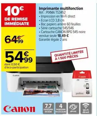 Carrefour Imprimante multifonction canon offre