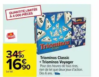 Carrefour Triominos classic + triominos voyager offre