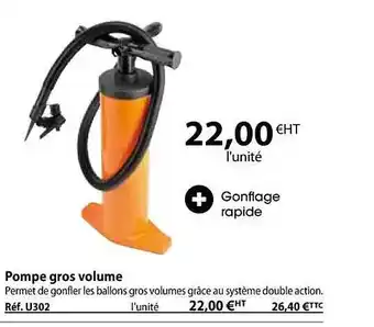 Pompe gros volume