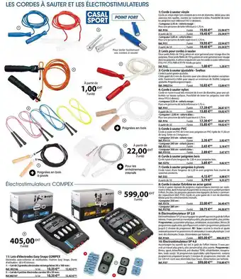 Casal Sport Corde à sauter vinyle, lests pour cordes à sauter, corde à sauter ajustable - sveltus, corde à sauter nylon, corde à sauter p offre