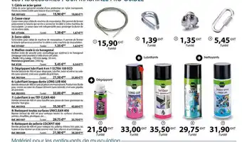 Casal Sport Câble en acier gainé, cosse-cœur, serre-câble, maillon ovale à vis hexagonal, dégrippant lubrifiant 4 en 1 ultra 100 eco, lub offre