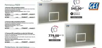 Casal Sport Panneau ges compétition plexi i, panneau ges compétition plexi ii, panneau ges compétition en plexi pré-découpé offre