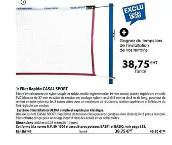 Casal Sport Filet rapido casal sport offre
