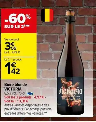 Carrefour Bière blonde victoria offre