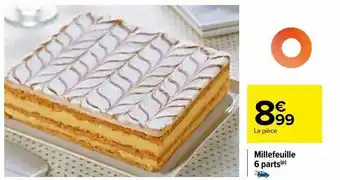 Millefeuille 6 parts
