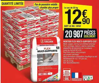 Brico Dépôt Mortier flex multi-supports c2e offre