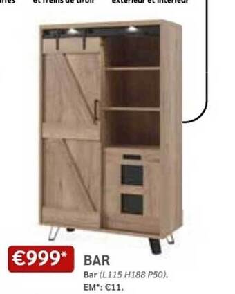 Meubles Crack Bar offre