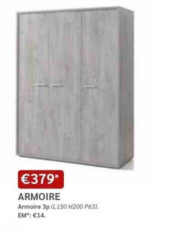 Meubles Crack Armoire 3p offre
