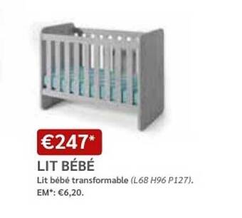 Meubles Crack Lit bébé transformable offre
