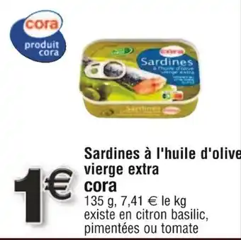 Sardines à l'huile d'olive vierge extra CORA