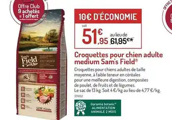Botanic Croquettes pour chien adulte medium sam's field offre