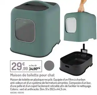 Botanic Maison de toilette pour chat offre
