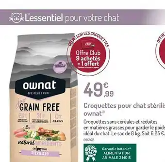 Botanic Croquettes pour chat stérilisé ownat offre