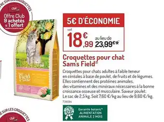 Botanic Croquettes pour chat sam's field offre