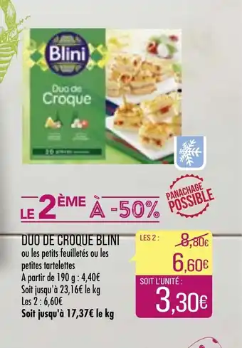 Match Duo de Croque Blini offre