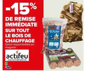 Carrefour Bois de chauffage actifeu offre