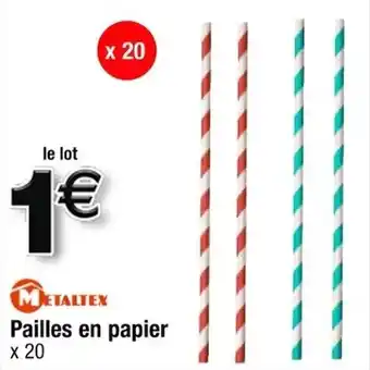 Cora x Carrefour Pailles en papier offre