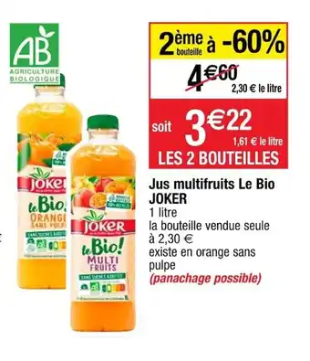 Cora Jus multifruits le bio JOKER offre