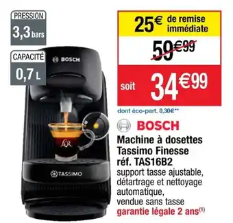 Cora x Carrefour Machine à dosettes tassimo finesse offre
