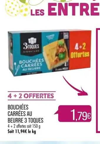 Match Bouchées Carrées Au Beurre 3 Toques offre