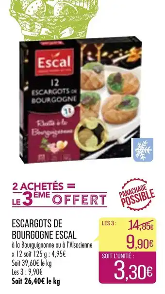 Match Escargots de Bourgogne Escal offre