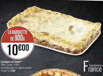 Casino Hyperfrais Lasagne au bœuf offre