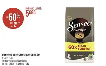 Dosettes café classique SENSEO