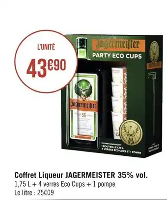 Coffret liquer JAGERMEISTER 35% vol.