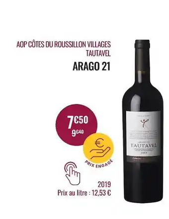 Nicolas Aop côtes du roussillon villlages tautavel arago 21 offre