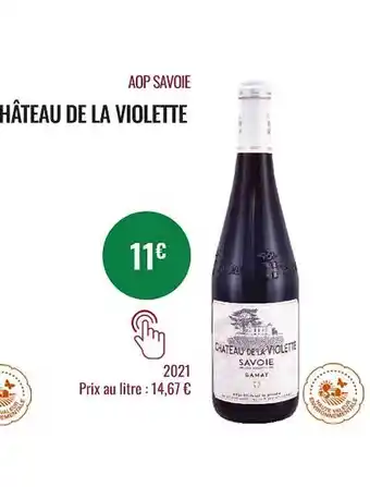 Nicolas Aop savoie château de la violette 2021 offre