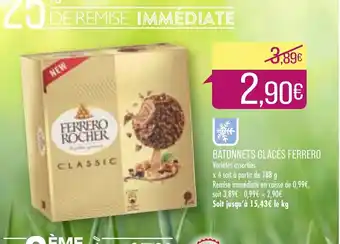 Match Bâtonnets Glacés Ferrero offre