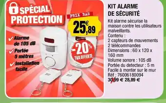 Outiror Kit alarme de sécurité offre