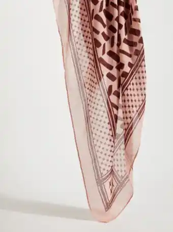 Foulard voile imprimé - rose