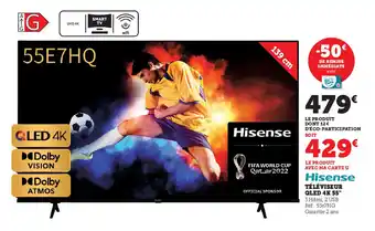 Super U Téléviseur QLED 4K 55" offre