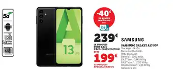 Super U Samsung Galaxy A13 5G offre