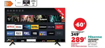 Super U Téléviseur Led 4K 43" offre