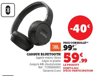 Super U Casque Bluetooth offre