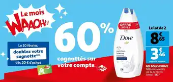Auchan Gel Douche Dove offre