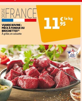 Auchan Viande Bovine: Pièce à Fondue ou Brochettes offre