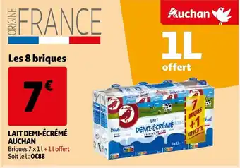 Auchan Lait Demi-écrémé Auchan offre