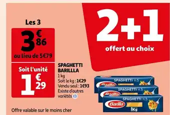 Auchan Spaghetti Barilla offre
