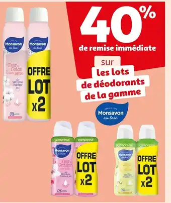Auchan Les Lots de Déodorants de La Gamme offre