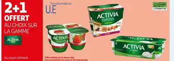 Auchan Sur La Gamme Activia offre
