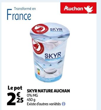 Auchan Skyr Nature Auchan offre