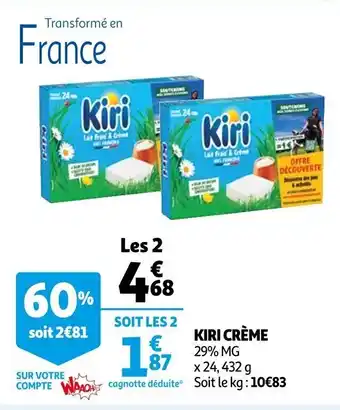 Auchan Kiri Crème offre