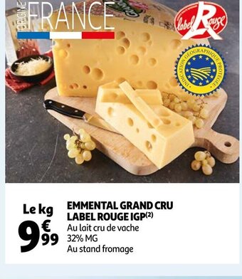 Auchan Emmental Grand Cru Label Rouge IGP offre
