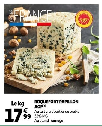 Auchan Roquefort Papillon AOP offre